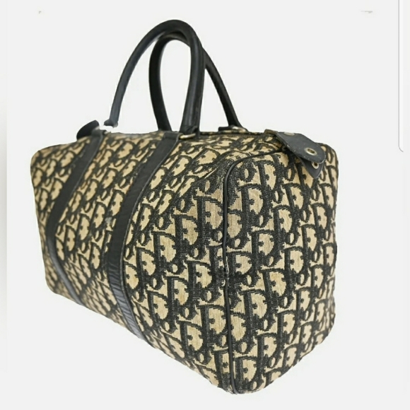 🌬CHRISTIAN DIOR Trotter Pattern Travel Hand Bag C - Picture 4 of 15